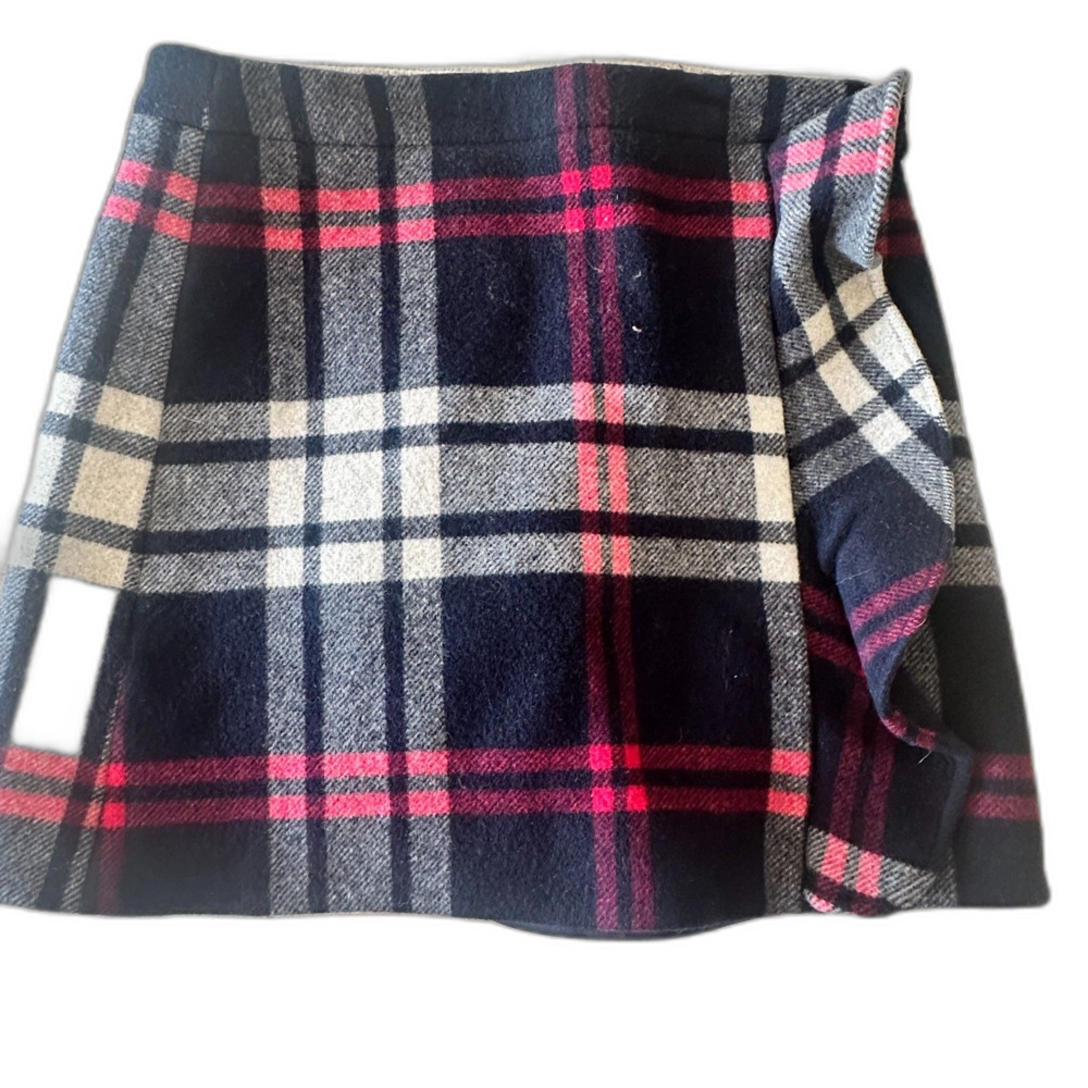 J. Crew Plaid Pencil Skirt - Navy, Pink, and White